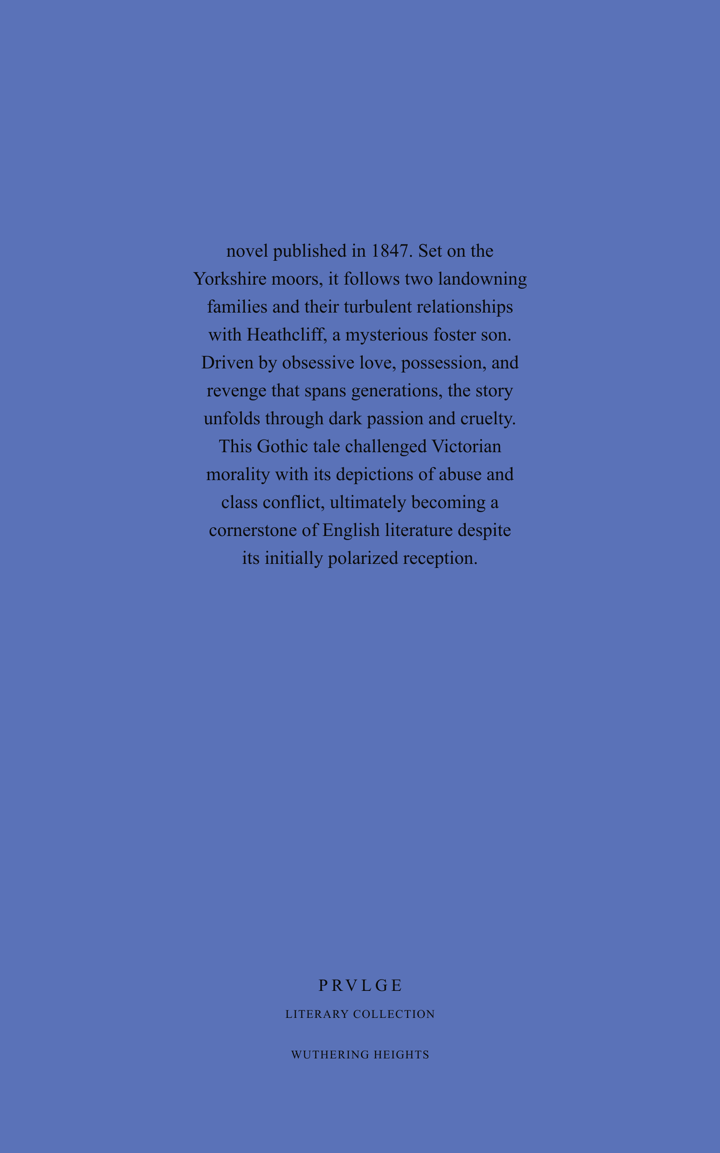 Wuthering Heights - Emily Brontë PRVLGE Literary Collection Edition - Ebook