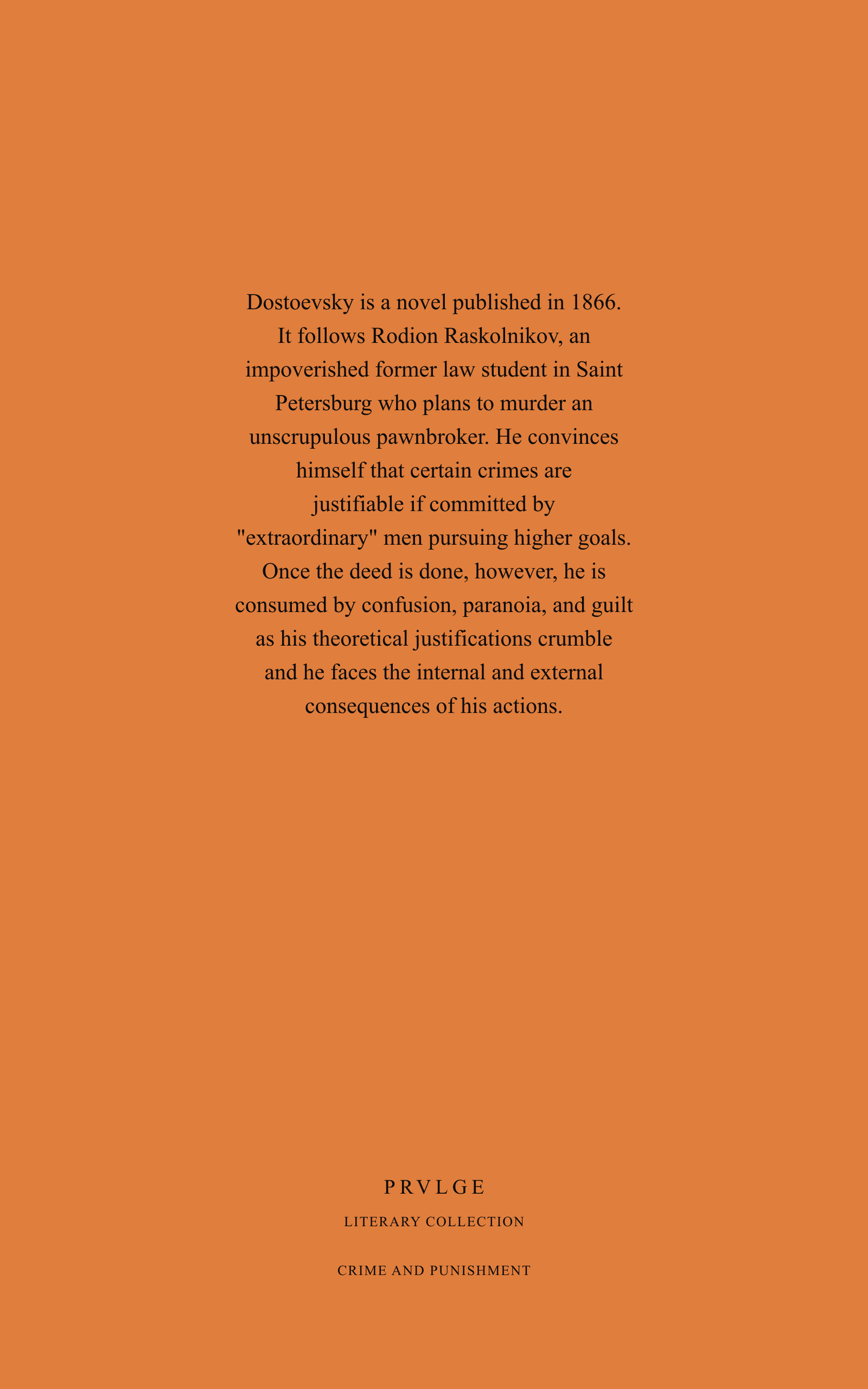 Crime and Punishment - Fyodor Dostoyevsky PRVLGE Literary Collection Edition - Ebook